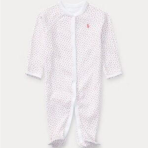 NWT Ralph Lauren Floral Cotton Footed Coverall Size 6M